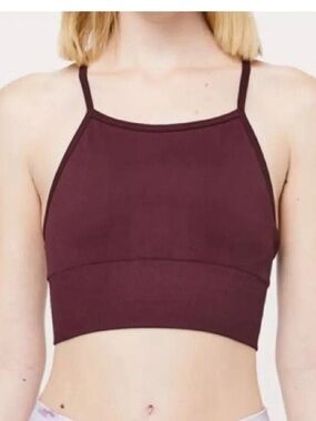 Lululemon Ebb To Street Bra Long Line Maroon